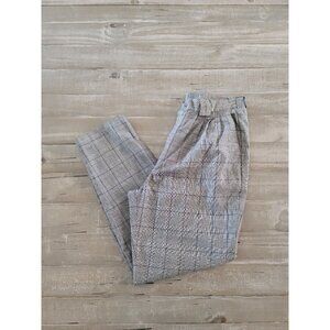 Claudia Barnes Dress Pants Women’s Size 14 Black & Gray Tapered Ladies Plaid